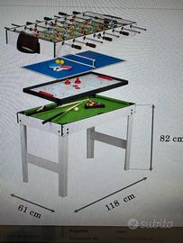 Tavolo multigioco 4 in 1