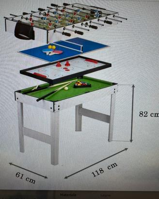 Tavolo multigioco 4 in 1