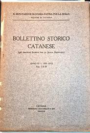 Bollettino Storico Catanese lotto 5 volumi anni 30