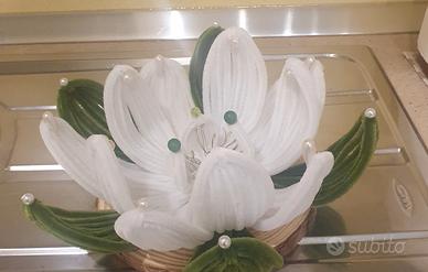 Lampada decorativa a forma Ninfea, abatjour