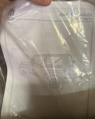 Tetto capote soft top originale Mopar per jeep