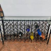 cantinetta per 72 bottiglie in ferro battuto 
