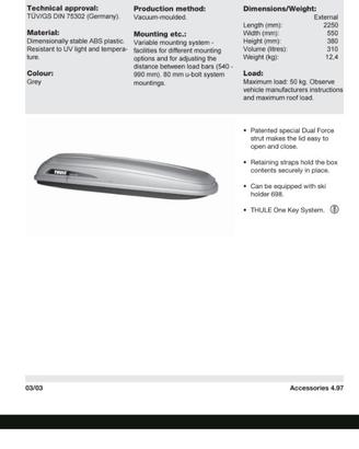 Portapacchi box auto Thule Polar 500 universale