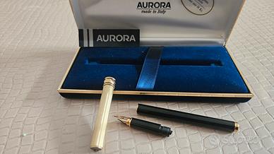 penna Aurora stilografica originale in argento mas