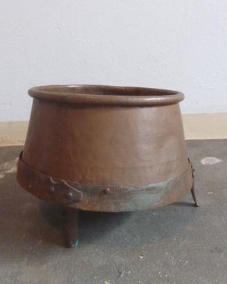 GRANDE IMBUTO IN RAME PER TRAVASO VINO PIDRIA INIZ