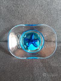 Portasapone in plastica blu stella marina Mecaplas