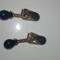 orecchini vintage neri clip
