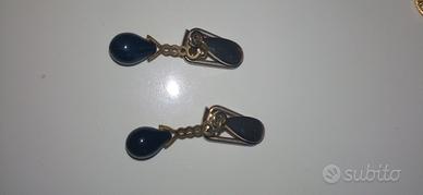 orecchini vintage neri clip