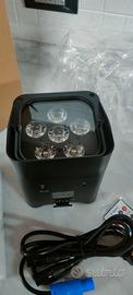 Par led a batteria 6x18w RGBWA + UV