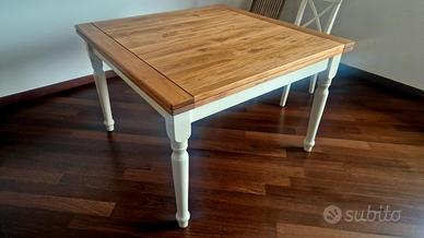 Tavolo allungabile Biscottini in legno Massello