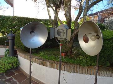 N° 3 lampade da studio fotografico vintage