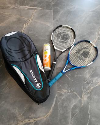 racchette 2 più fodera più palline 