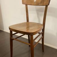 sedia legno vintage anni 70