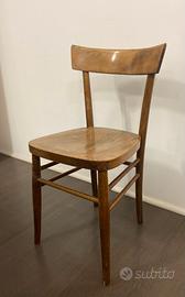 sedia legno vintage anni 70