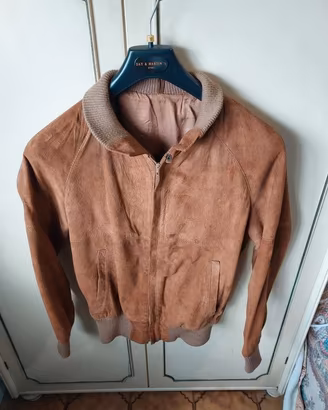 Giubbotto Vintage Pelle Scamosciata Tg. 48
