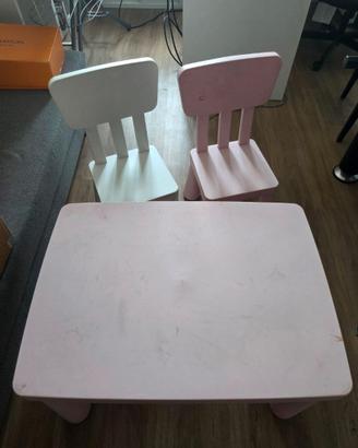 tavolino + 2 sedie bimba di ikea - MAMMUT