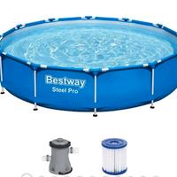 piscina + 2 tappeti erba sintetica