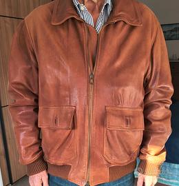 Giubbotto vera pelle Pitti uomo -bomber vintage 50