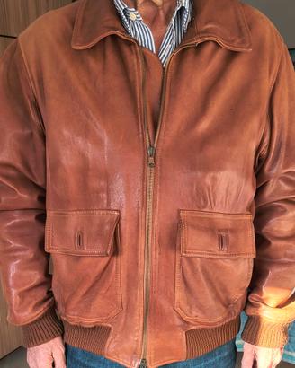 Giubbotto vera pelle Pitti uomo -bomber vintage 50