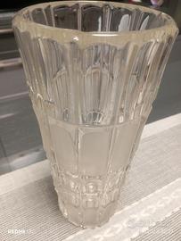 Vaso fiori vintage vetro cristallizzato