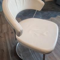4 sedie calligaris in cuoio 