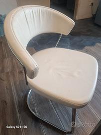 4 sedie calligaris in cuoio 