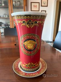 Vaso e Piattino Rosenthal Versace "Medusa Red"