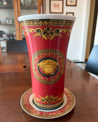 Vaso e Piattino Rosenthal Versace "Medusa Red"