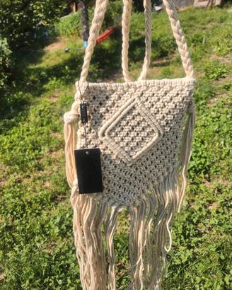 borsa Boho in macrame