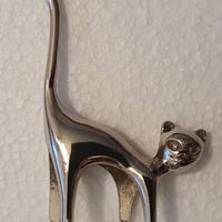 Gatto in metallo porta anello