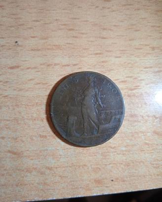 Moneta Rara 5 centesimi 1908