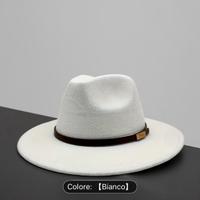 Cappello bianco in feltro, stile elegante