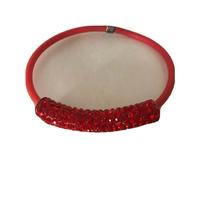 Bracciale Rosso nuovo con strass rossi