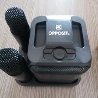 karaoke  con 2 microfoni wireless nuovo