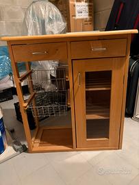 Mobiletto per cucina in legno