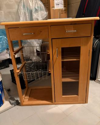 Mobiletto per cucina in legno