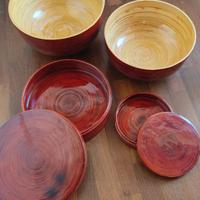 CIOTOLE E SCATOLE CINESI, BAMBU LACCATO ROSSO