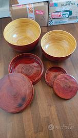 CIOTOLE E SCATOLE CINESI, BAMBU LACCATO ROSSO