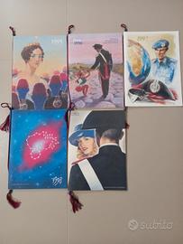 Calendario carabinieri 1995-1996-1997-1998-1999