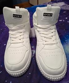Scarpe Alte Sport Fashion bianche mis. 45 Nuove