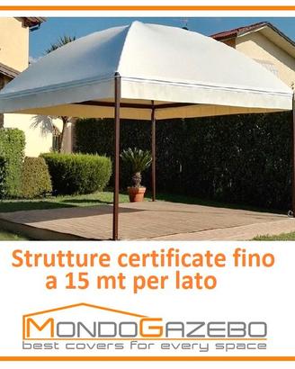 Gazebo fisso Sun Plus acciaio nuovo pergolato pvc