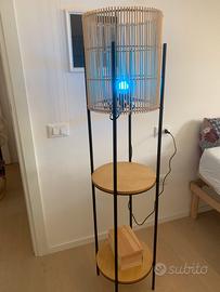 Lampada bamboo con ripiani