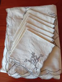 tovaglia rettangolare vintage da 6 persone 