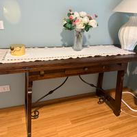 Tavolo Fratino antico apribile a libro con 4 sedie