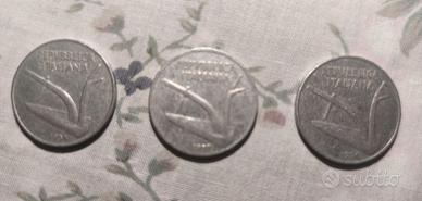 Lotto 10 lire anni 1954-1955-1956