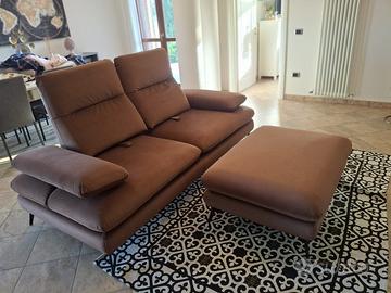 Divano in camoscio antigraffio marrone