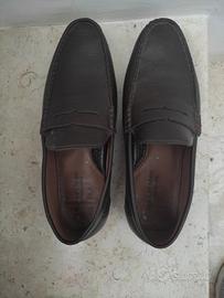 Mocassini uomo vera pelle marrone scuro n 41