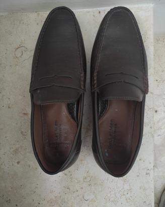 Mocassini uomo vera pelle marrone scuro n 41