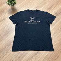 T-shirt nera stampa oro L