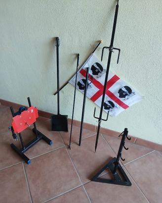 Girarrosto artigianale ( rosso fuoco ) più accesso